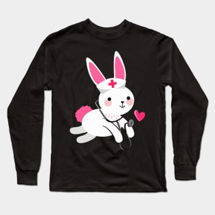 Bunny Nurse Happy Easter T-shirt Long Sleeve T-Shirt